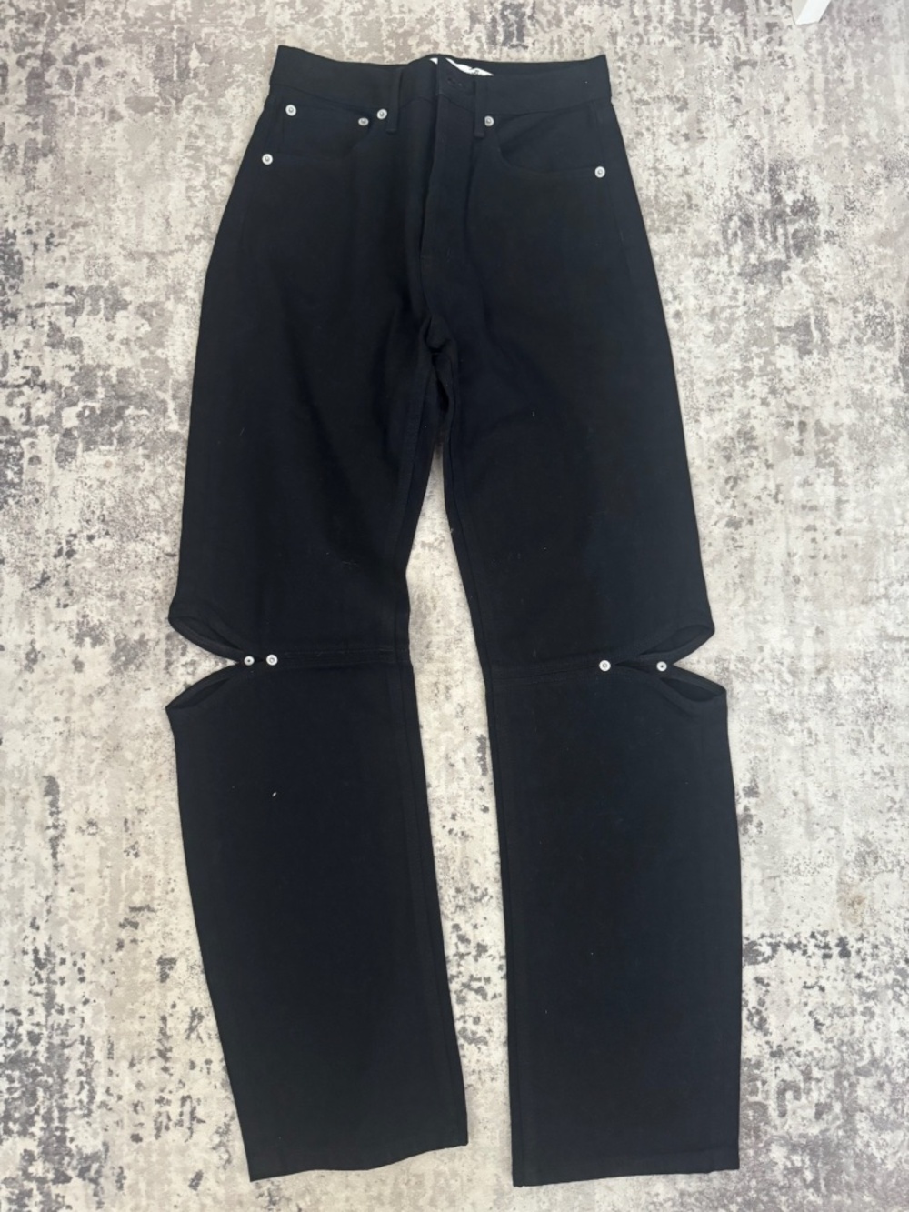 STILL HERE - Size 25 Black Jeans - BRAND NEW - Tags - Cut Outs in Legs
